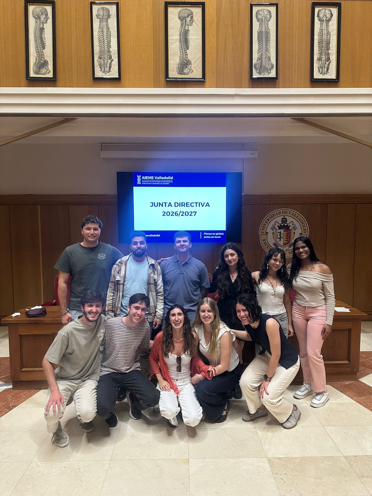 Junta Directiva de AIEME-Valladolid del curso 2026/2027 en la Facultad de Medicina